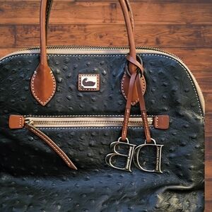 Dooney & Bourke Black and Brown Shoulder Bag